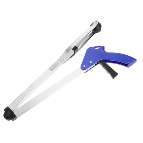 FUNOMOCYA Pinza Recogedora Plegable De Aluminio para Exteriores Herramienta Portátil para Basura y Desechos con Mango Antideslizante Azul Ligera y Práctica para Jardinería y Limpieza Ambient