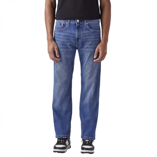 Image of Levi's Men's 505 Mid Indigo Straight Fit Mid Rise Jeans