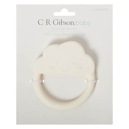 Image of C.R. Gibson 100% Food Grade Silicone Cloud Baby Teether for Infants, 2.75 inch x 4.25 inch, Multicolor