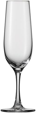 D&V Valore Lead Free, Break-Resistant, European Crystal Glass, Champagne Flute, 8 Ounce, Set of 6