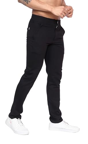Image of Big Button Men's Cotton Slim Fit Trackpant with Front Button Open