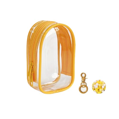 Image of Clear Figure Display Bag with Keychain, Mystery Box Mini Figures Carrying Case Bag Pouch Keychain Charms for Collectibles