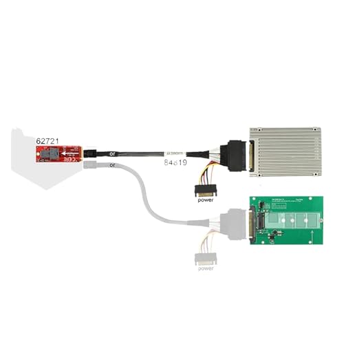 Cable Built-in 12G M1ni S/A/S HD to U.2 0.5M con alimentación SATA miniatura 3