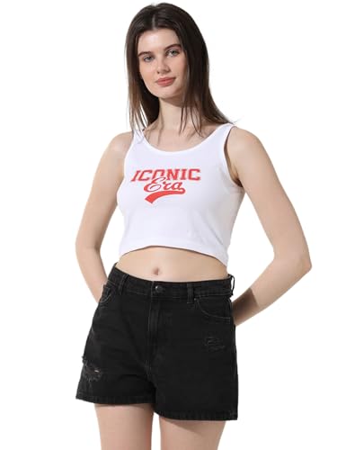 Image of ONLY Women's Cotton Letter Print Regular Fit T-Shirt