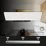 Briloner - LED Ceiling Light, Dimmable Ultra Slim Panel Lamp, 58x20x3 cm, Backlight Effect, CCT Adjustable Light, Flush Mount, Remote Control, Night-Light Function, 23W, Living Room, Kitchen, White - Image 5