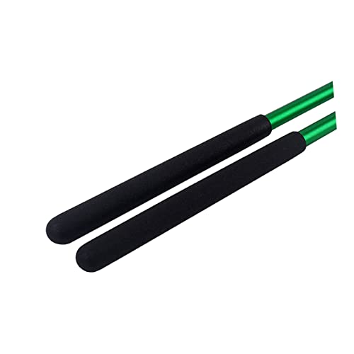 Baquetas de aleación para práctica de batería verde miniatura 2