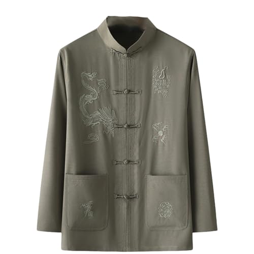 Costume en soie glacée style chinois homme aux finitions haute couture