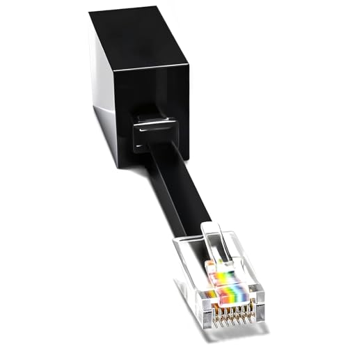 Image of (1 Pack) Phone Line to Ethernet Cable Adapter RJ11 Female to RJ45 Male for Landline Telephone Service