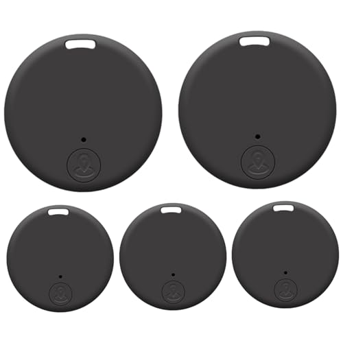 5Pcs GPS Trackers, Anti-Lost Round Key Finder Plastic Tracking Device for Children, Dogs, Pets, Cats, Wallet, Keychain,
