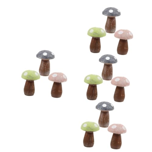 POPETPOP 12 Pièces Ornement De Champignon Statue Décor De Champignons Figurines De Champignons Ornements De Champignons Modèle Champignon Décoration De Champignons Petit Champignon Résine