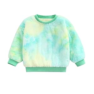 Yumeng Peuter Baby Meisjes Jongens Sweatshirt Lange Mouwen Pluche Pullover Tops Herfst Winter Kleding (Multi-Color B, 1…