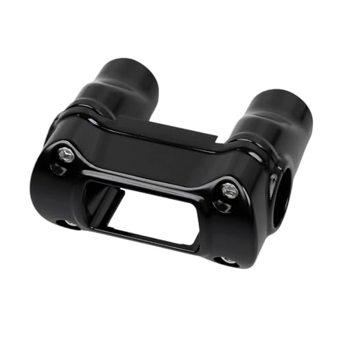 Elevador de manillar negro 2 pulgadas compatible con Harley Dyna Softail Touring 2