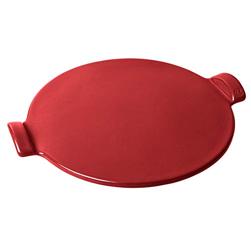 Emile Henry Burgundy Ceramic 10 Inch Mini Pizza Stone, Set of 2