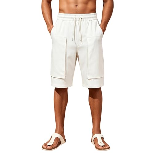 Short court homme sport à longueur genou doté de grandes poches