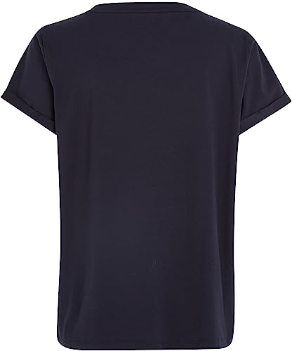 Tommy Hilfiger Damen T-Shirt Kurzarm Rundhalsausschnitt, Blau (Desert Sky), S – Ansicht 6