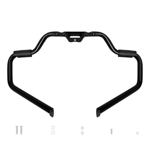 Porte-bagages noir et chromé avec crash bar pour moto FXBB FLSL 2018-2025
