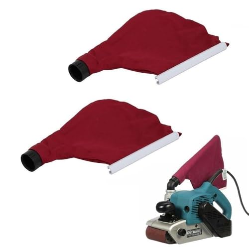 Wodsty Lot de 2 sacs anti-poussière de rechange pour ponceuses à bande Makita 9403 et 9401, rouge et noir