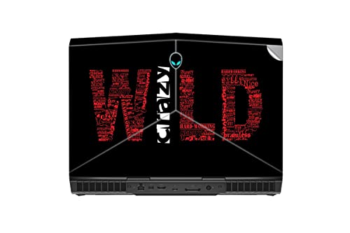 Image of GADGETS WRAP Printed Vinyl Top Only Skin Sticker Decal for Alienware 15 R3 - Wild Crazy
