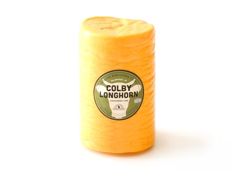 Traditional Colby Longhorn Cheese | 48 oz Half Loaf | Creamy, Mild & Smooth Authentic Wisconsin Colby Cheese