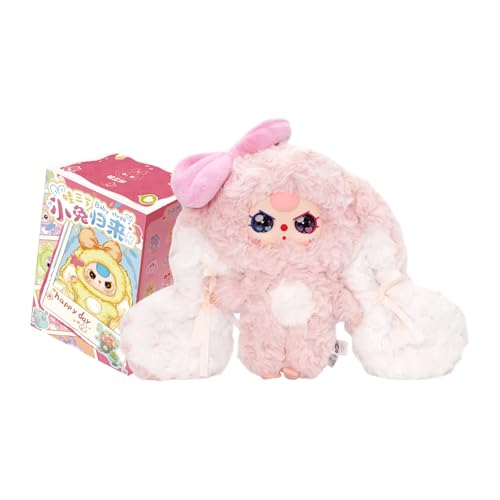 CALEMBOU Plush Doll Blind Box, Cute Rabbit Stuffed Animal Vinyl Plush Toys, Kawaii 1 of 6 Possible Mystery Collectible Toys Cute Soft Animals Charm Birthday Gifts (Little Rabbit Returns 1pc)