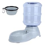 BREEZEE Bebedero de 3.8 Lt Dispensador Automático de Agua para Perros, Gatos, Mascotas, Incluye Plato Plegable Garrafón para Agua Contenedor...