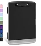 Sooez Clipboards with Storage, High Capacity Clip Boards 8.5x11 with Pen Holder, Heavy Duty Plastic Paper Organization Folder Cases, Letter / A4 Size for Nurse Teachers, School & Office Supplies