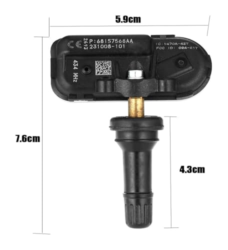 Capteurs TPMS avant Jeep Cherokee surveillance pression précise