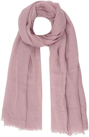 Nydotd Women Summer Cotton Linen Scarf Crinkle Long Beach Shawl W...