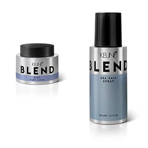 KEUNE BLEND Clay, 2.5 Fl oz Bundle with KEUNE BLEND Sea Salt Spray, 5.1 Fl oz