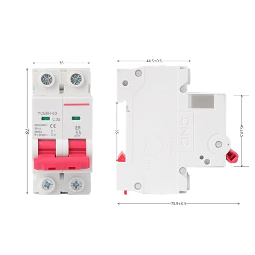 Disjoncteur miniature MCB 2P tableau electrique rail DIN 40A - 3