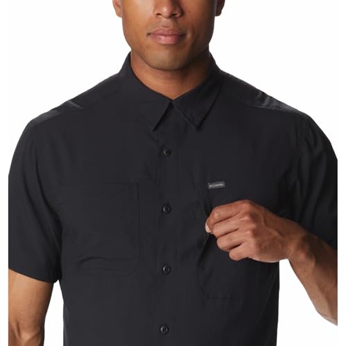 Image of Columbia Men Polyester Loose Omni-Shade Ridge Utility Lite Hiking and Trekking Short Sleeve Shirt