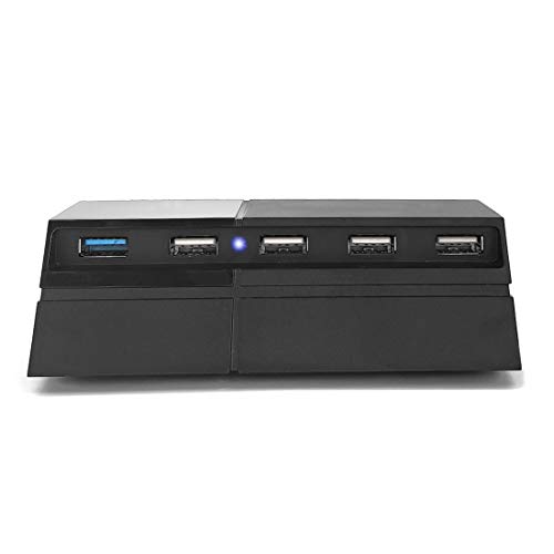 Bealuffe USB Hub PS4 USB Extender Adapter Extra USB Ports for PS4 Sony Playstation PS4 USB Splitter (Only Fit PS4 Edition, Not Fit PS4 Slim or Pro)