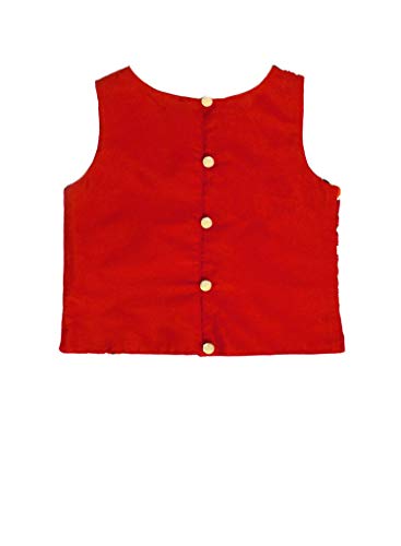 Image of A.T.U.N. Girls' Regular Fit Lehenga Choli (GLHG MND EMB Red 4-5 Years)