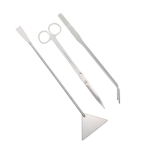OFFSCH 鏡面仕上げステンレス製長型水草用ピン 多機能アクアリウムスクレーパー 水槽用底砂シャベル 水草管理と水槽掃除に