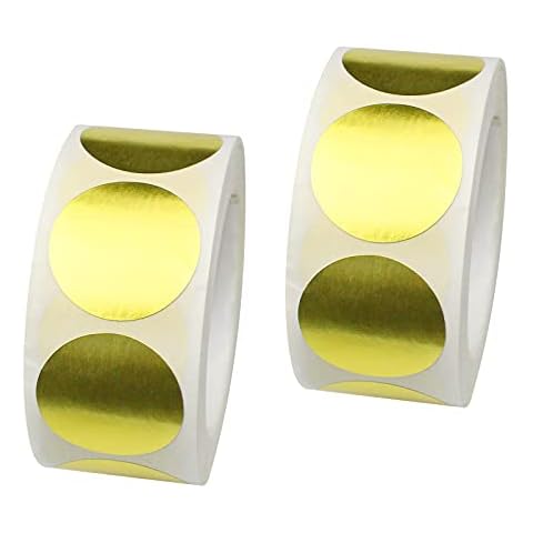 milaosk 1000 Pcs Gold Package Seals Stickers Round Adhesive Stickers 1 Inch Seal Labels Gift Packaging Stickers 25mm Circle Labels for Envelopes, Box and Gift Packaging Cover