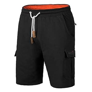 Mount Swiss Cargo Shorts Herren I Bermuda Shorts für Herren mit 6 Taschen & Klett- BZW. Reiß-Verschluss I Freizeit Cargo Hose Herren kurz in klassischen Farben Größe S – 8XL