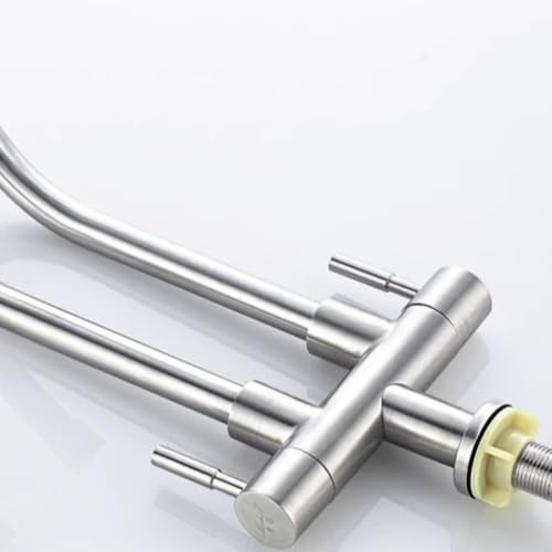 Robinet de cuisine pivotant 360 en acier inoxydable argenté G1/2 - 3