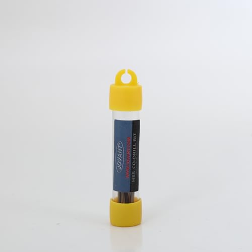JOVANT 10 Stück 1/16 Zoll (1,5 mm) Kobalt-Bohrer, M35- HSS-Hochgeschwindigkeitsstahl für Bohrer/Schrauber Edelstahl-Hochleistungs-Spiralbohrer aus Stahl