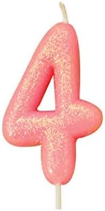Anniversary House Colourful Blue Glitter Candle, Number 3, 3rd Birthday Cake Topper, 7 Centimeters, AHC30/3