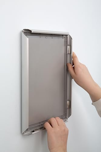 DISPLAY SALES Klapprahmen DIN A4 | 10 Stück | 25 mm Profil | Plakatrahmen in silber | Posterrahmen, Bilderrahmen aufklappbar im Sparpack | Wechselrahmen Budget