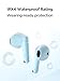 1MORE Q10 Wireless Ear Buds, Bluetooth 5.3 Half in-Ear Wireless Earbuds with Charging Case, Deep Bass Stereo Headphones, Dual Mics, 26H Playtime, one Step-Pairing, IPX4 Waterproof Earphones, Blue