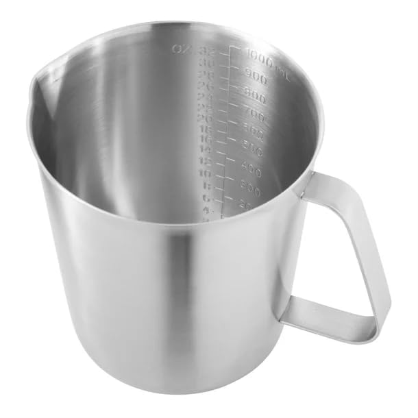 Vogue Stainless Steel Measuring Jug 1ltr - Measuring Pitcher for Cooking Baking, Dishwasher Safe CX058, Silver - Image 4