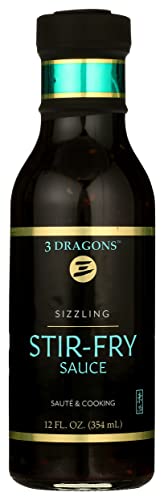 3 Dragons Sizzling Stir-Fry Sauce, Fat Free, 12 Ounces (Pack Of 6)