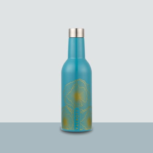 Image of CLAY CRAFT VACBOTT Ivy Wine Gold Double Walled|18 Hours Hot and 24 Hours Cold Water Vacuum Insulated Flask Bottle|1 Pcs|1000 ml Water Bottles|Travelling|BPA-Free|BIS Certified|1Year Limited Warranty