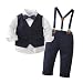 Lito Angels Jungen 4-teiliges Taufanzug-Set, Blau, 2–3 Jahre
