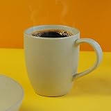 STAR MOON Stoneware Coffee Mug 420ML Cup Set, Elegant European Charm Ceramic Earthenware Coffee Cup,