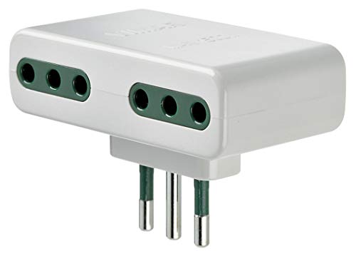 Vimar RI.01161B 4-wyjściowy adapter wielozadaniowy, wtyczka S11,4 gniazd P11, biały