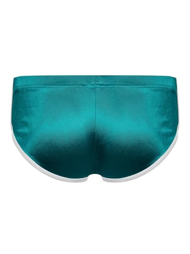 Moily Mens Low Waist Bikini Thongs Hipster Panty Shiny Satin Frilly Sissy Lingerie Hot Pants Trunks Shorts2