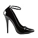 Pleaser Women's Domina-431 Ankle-Strap Pump,Black Patent,6 M US