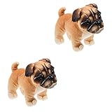 FOYTOKI 2 Pièces Poupée Rottweiler Jouets pour Chiots Oreillers pour Enfants Mini Décor Mini Poupées Jouets Rottweiler Mini-Jouets Jouet pour Chiot Miniature 3D Chien Jouet Peluche